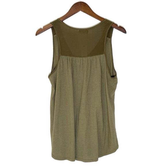 Anthropologie t.la Green Sleeveless Sojourn Button Down Tank Top New - Picture 4 of 7